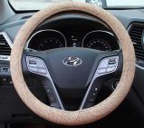 Comfortable Anti-Slip Flax Material Car Steering Wheel Cover