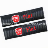  Car Logo Seat Belt Carbon Covers Shoulder Pads for FIAT