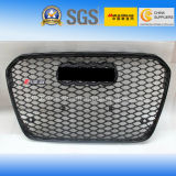 Black Front Grille Guard (Chromed Logo) for Audi RS6 2013