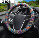 Universal Car Steering Wheel Cover National Customs Cloth Steering-Wheel Cover Soft Breathable Skidproof Volante Car-Styling