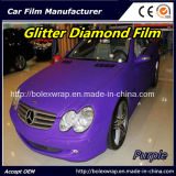 Purple Color Brilliant Diamond Film, Pearlized Diamond Car Body Vinyl Car Wrap Vinyl Film
