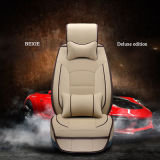 Full Set Deluxe Car Seat Cover SUV Front+Rear Cushion 5-Seats PU Leather +Pillow