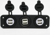 DC 12V/24V Dual Ports Car USB Charger Socket for Tablet USB Socket