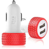 Dual USB Charger 2.1A Car Charger with Ce RoHS FCC for Mobile Phone