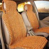 Summer Natural Wood Wooden Beaded Massage Car Truck Seat Cover Cool Cushion 2PC