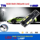 High Power LED Lens T10 5630 11SMD Canbus LED Lamp 2W with Len Auto Light Source Headlight Parking Driving Lamp Bulb DC 12V