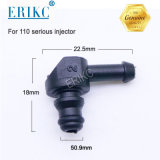 Erikc Common Rail Parts Injector Return Oil Backflow Pipe Connector Plastic L Type for Bosch 0445 110 Series Injectors 10PCS/Bag