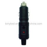 12V Replacement Cigarette Lighter Plug with LED Indicator Light