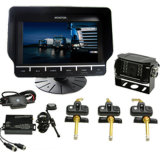 Truck Rearview Camera System with External Tire Pressure Sensors
