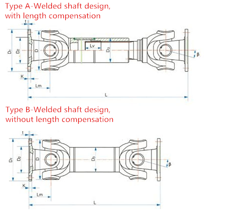 SWC Light Duty Size Cardan Shaft/Universal Shaft/Propeller Shaft ...