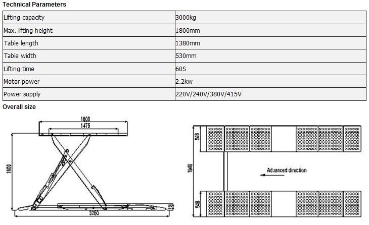 Full Rise Scissor Lift (AA-SL302) - IBUYautoparts.com